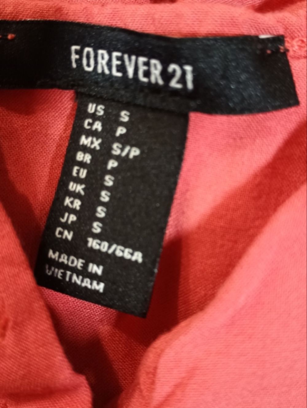 Forever 21 Coral Button-Front Romper - Picture 2 of 2